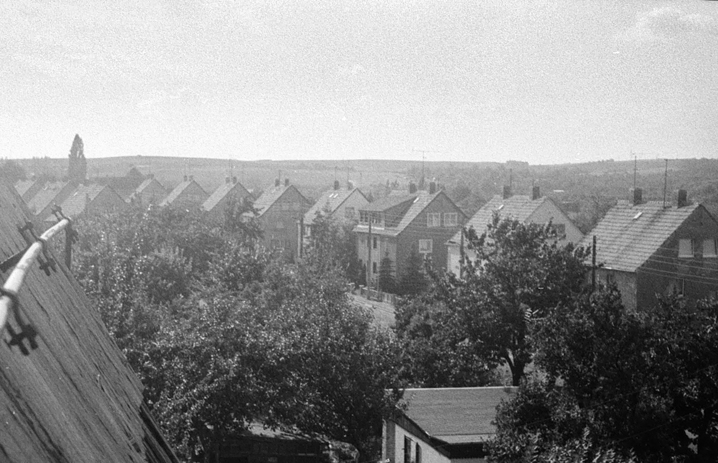 Cyriaksiedlung 1987 vom Dach der Cyriakkapelle
