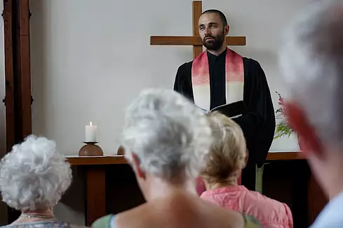 Andacht am Beginn des Festes mit Pfarrer Johannes Burkhardt 