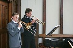 Festliche Musik: Alexander und Dirk.