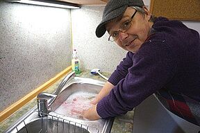 ... wird Hunger machen. Vorbereitungen in der Küche, ...