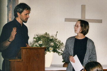 50.Jubiläum der Cyriakkapelle. Im Podiumsgespräch: Frauke Kohnert und St.Börner