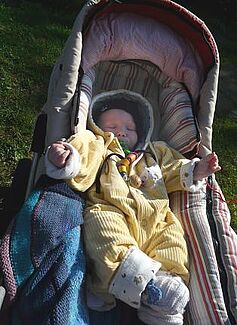 Hier das jüngste Mitglied des Cyriakkreises: Lorenz...