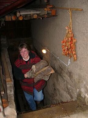 ... dafür aber das feuchtgewordene Holz...