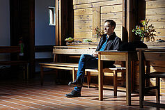 Sonne in der Kirche.