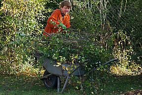 Kämpfende mit Gezweig.