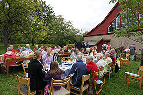 Am Ende des Festes und Tages der Offenen Tür  (an dem auch Gäste zur Besichtigung begrüßt werden konnten)..