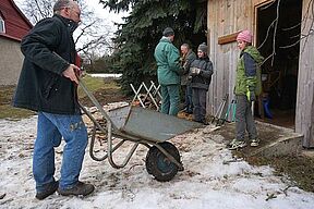 Aufräumen nach getaner Arbeit.